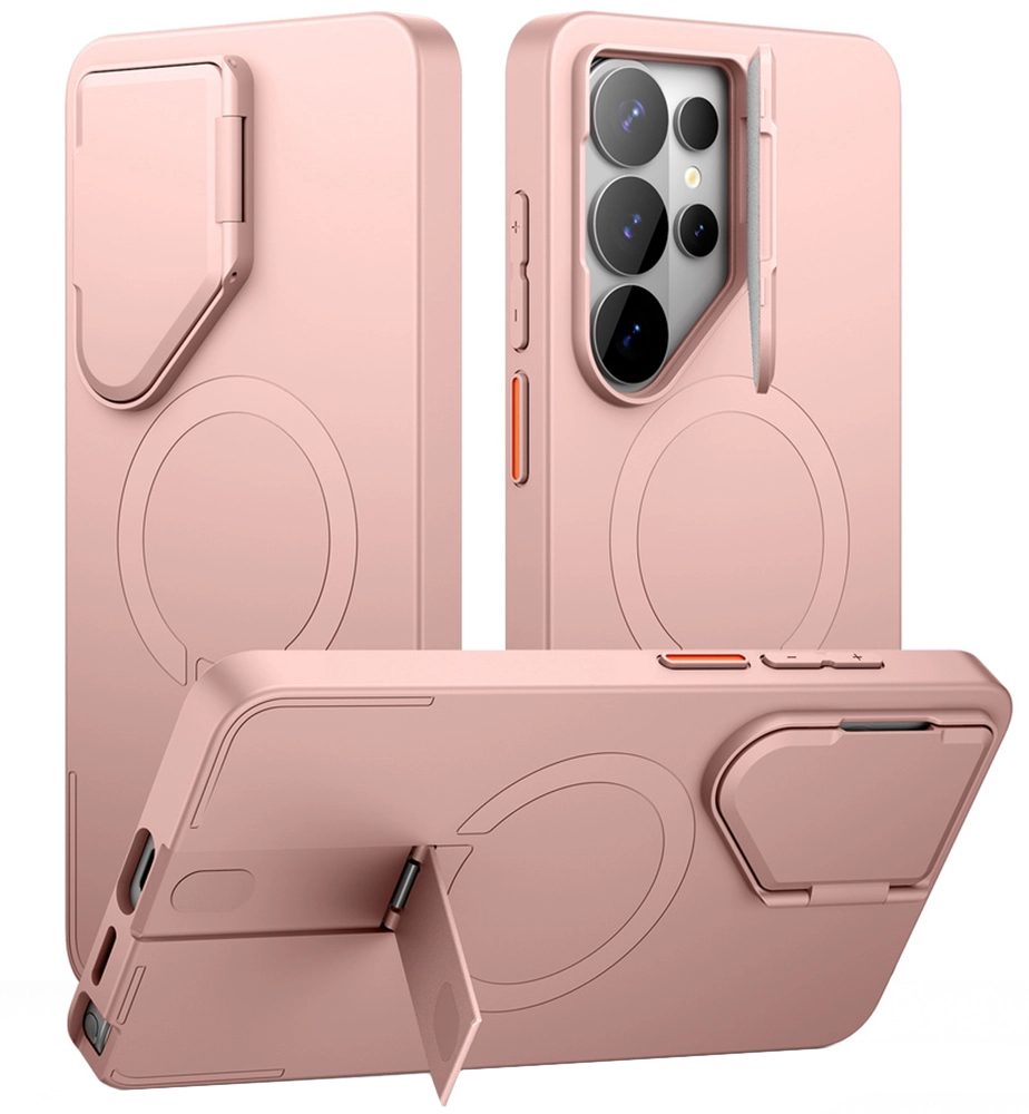 Levně Suritch MagSafe Kickstand Camprotector obal Samsung Galaxy S26 Ultra, růžový