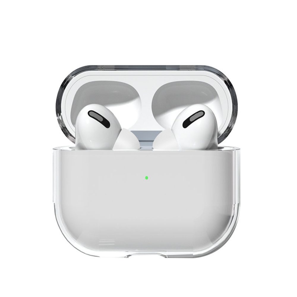 Pevné a tvrdé pouzdro na AirPods 1 / 2, průhledné (pouzdro A)