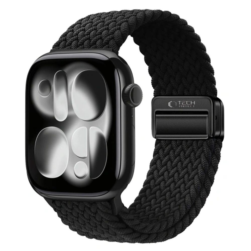 Tech-Protect NylonMag Apple Watch 8 / 9 / 10 / 11 / 12 / SE Ultra (44 / 45 / 46 / 49 mm), crni