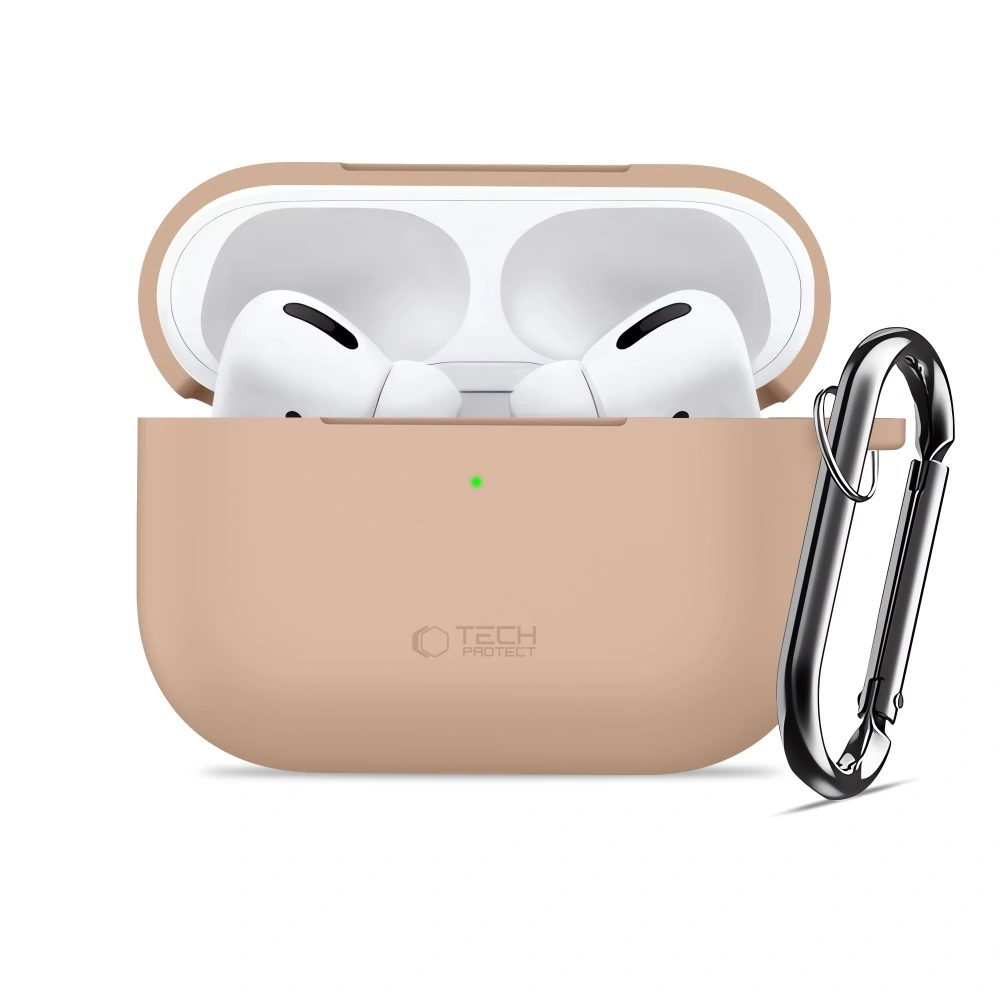 Tech-Protect Silikonové pouzdro, Apple AirPods Pro 3, béžové