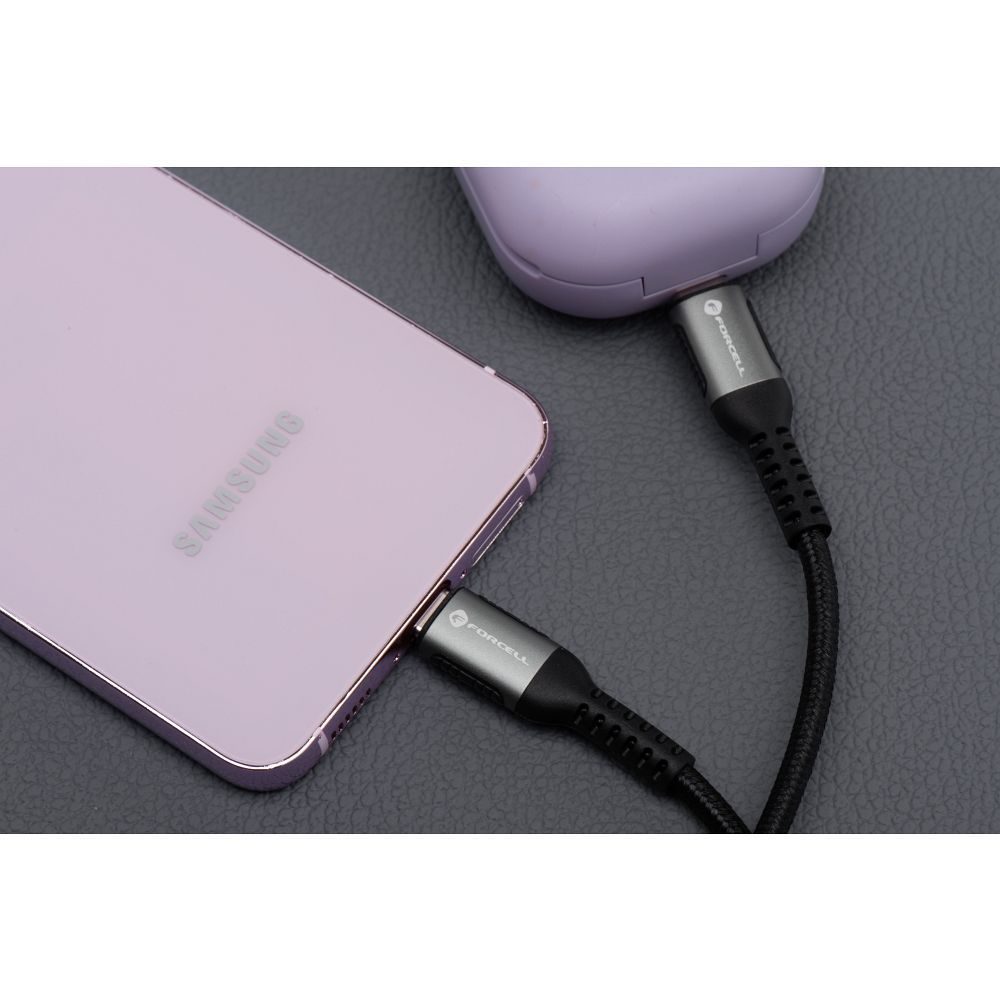 Forcell F-Energy kábel USB-C - USB-C, QC4.0, PD, 5A ,100W, 0,25 m, čierny