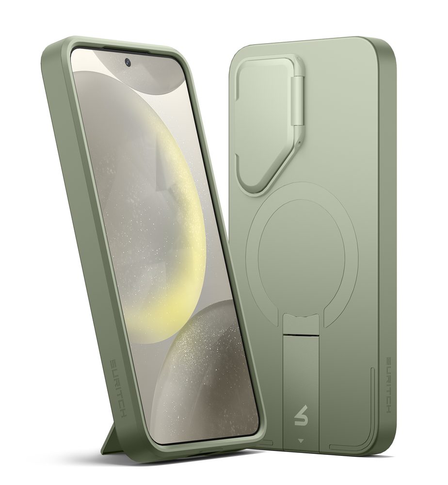 Levně Suritch MagSafe Kickstand Camprotector obal Samsung Galaxy S25, zelený