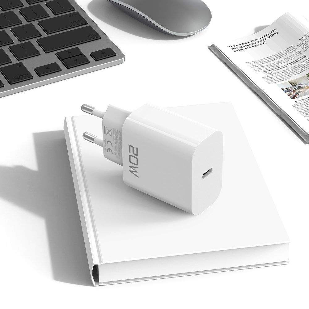 Blavec nabíjačka BC-9, PD 20W 3A, USB-C, biela