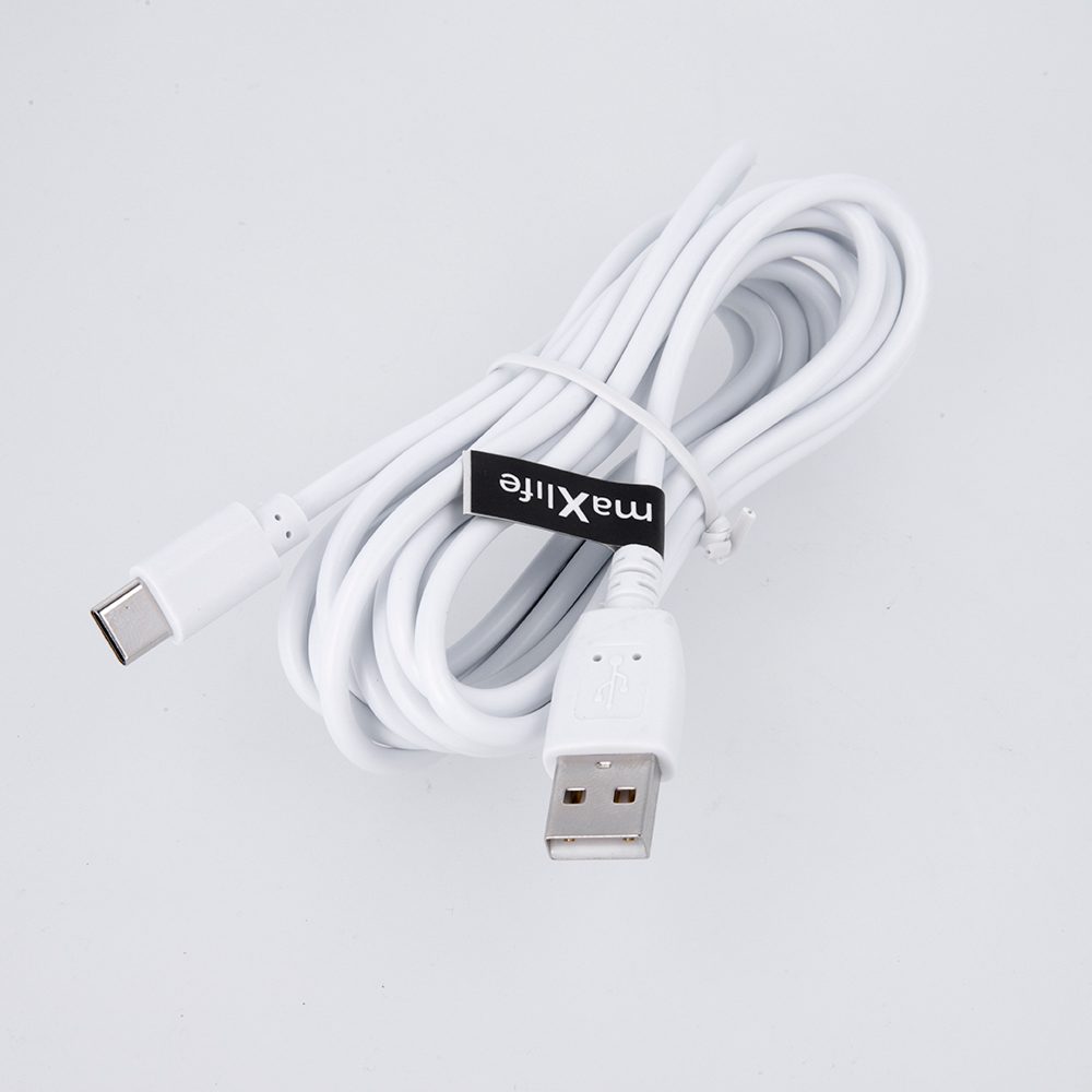 Maxlife Kabel USB - USB-C, 2A, 3m, Bel