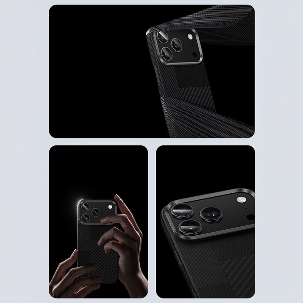 Benks Montage Magnetic Armor Air Kevlar obal Metal Frame, iPhone 17 Pro Max, čierny