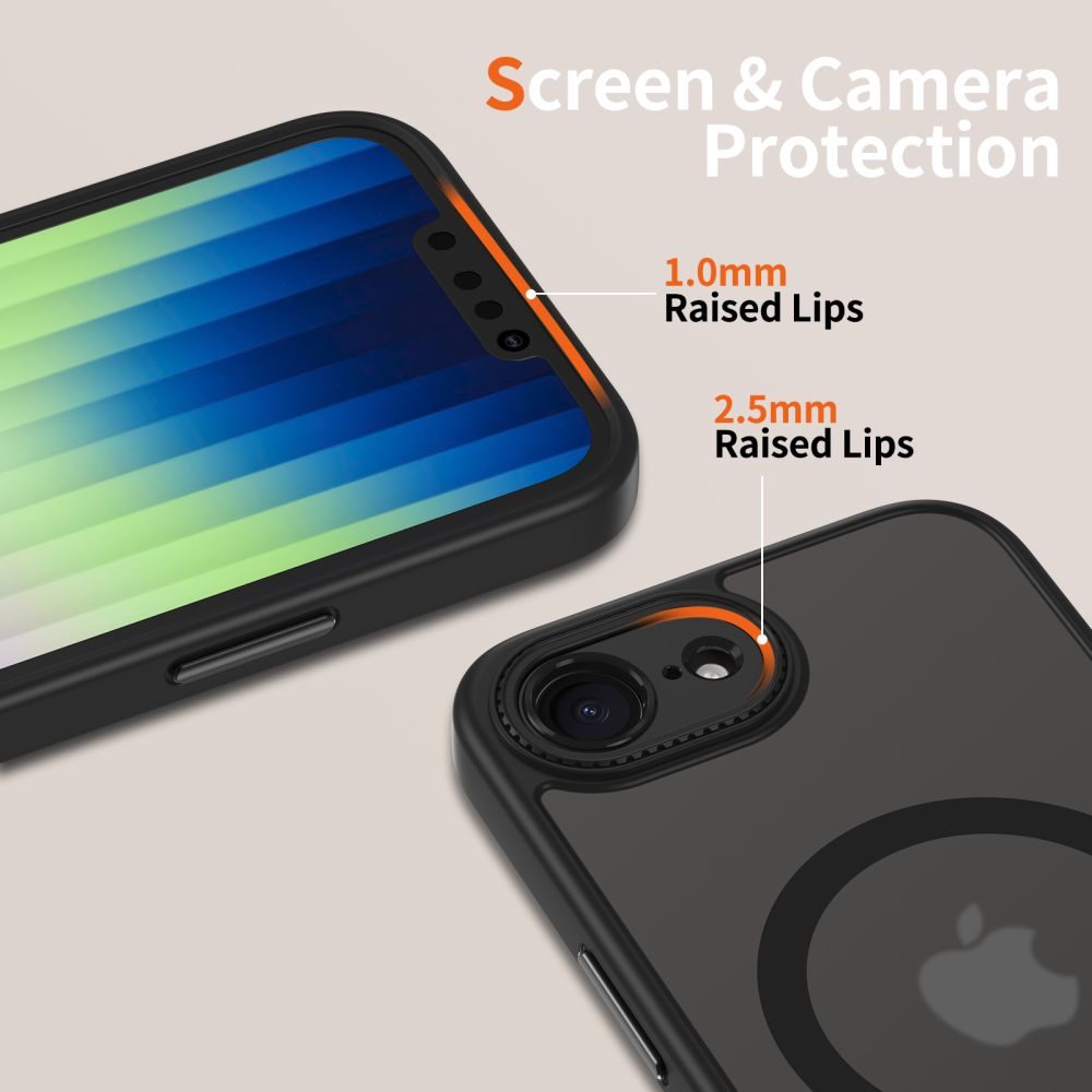 Tech-Protect MagCam MagSafe, iPhone 16e / 17e, čierny matný