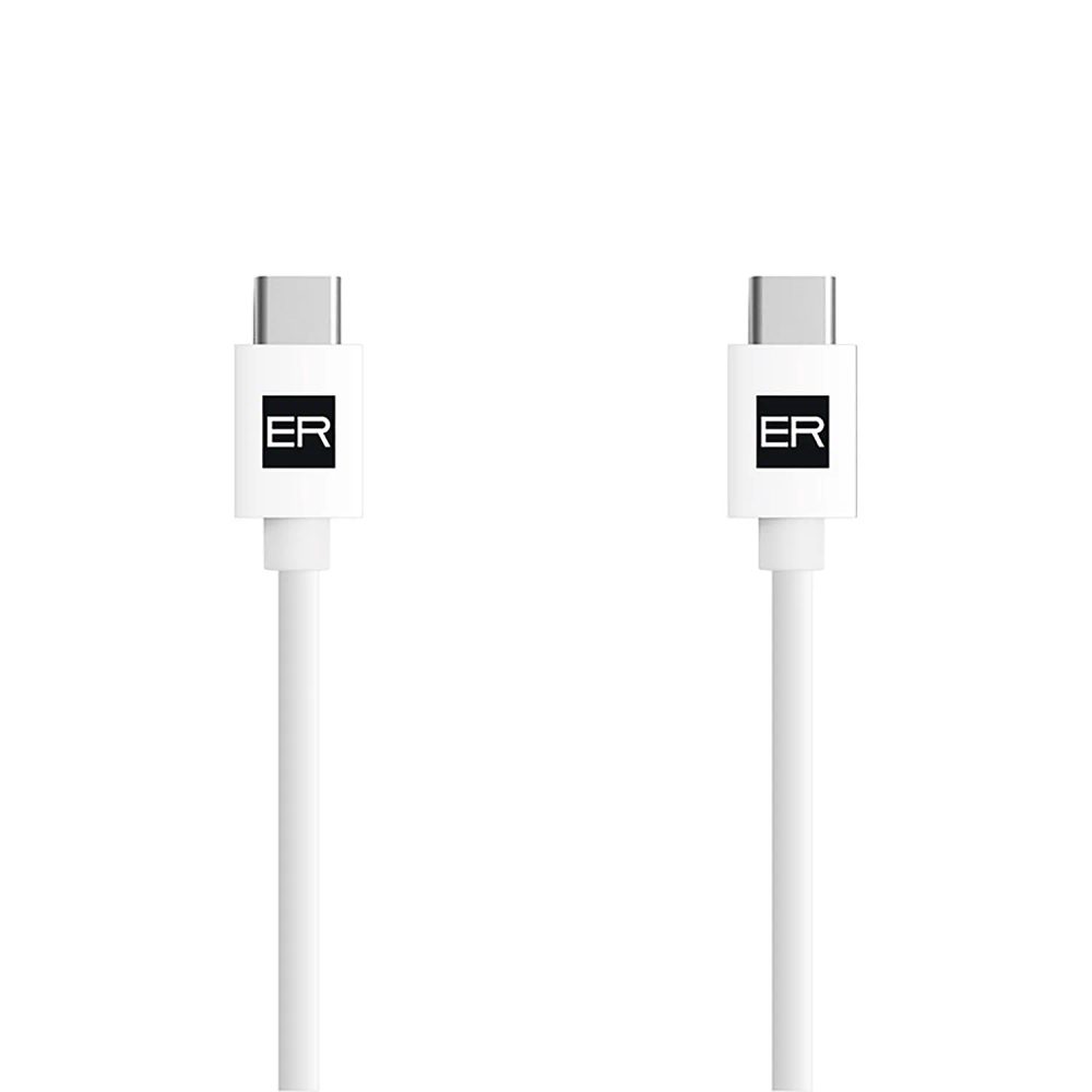 Levně ER POWER Kabel USB-C - USB-C, 3A, 1,2 m, bílý