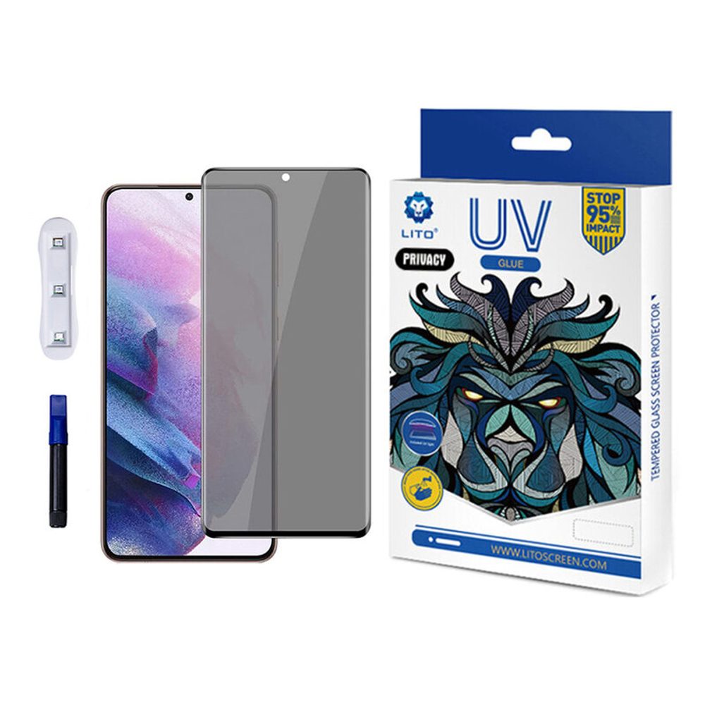 Lito 3D UV Edzett üveg, Samsung Galaxy S21 Plus, Privacy