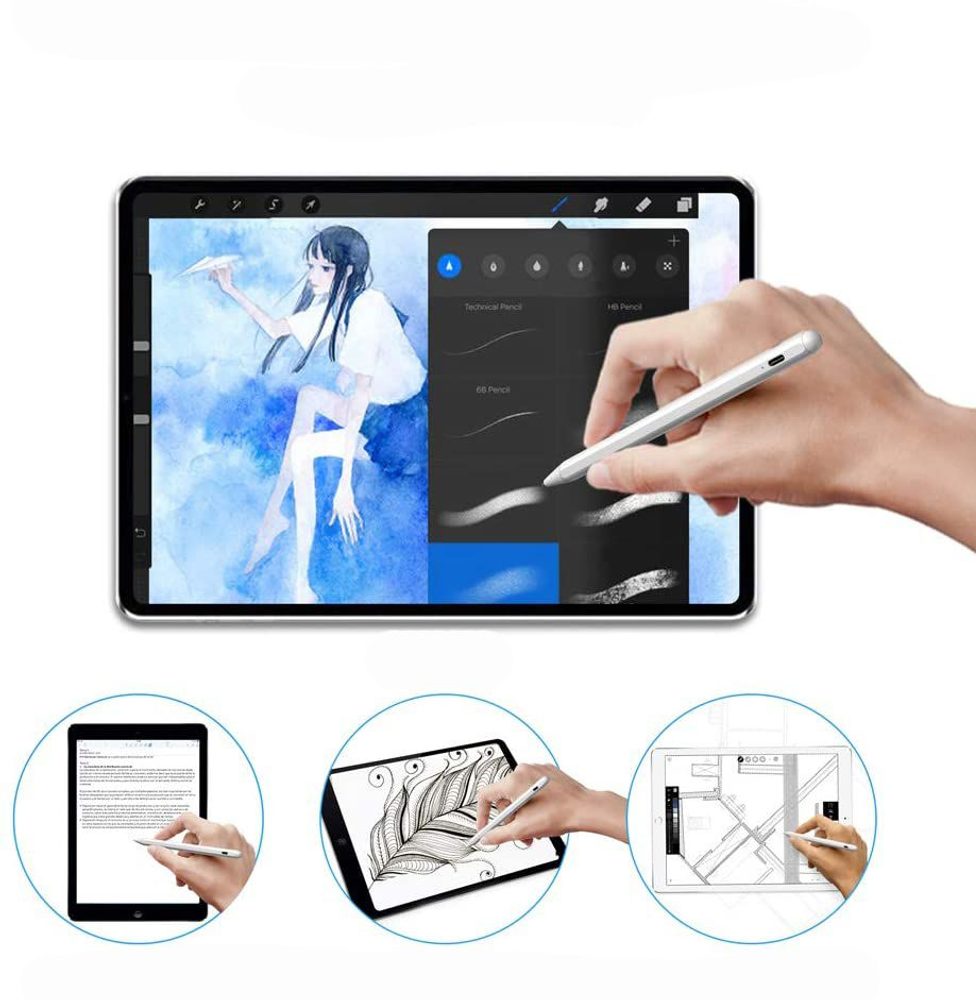 Tech-Protect Digital Stylus Pen IPad, Biely