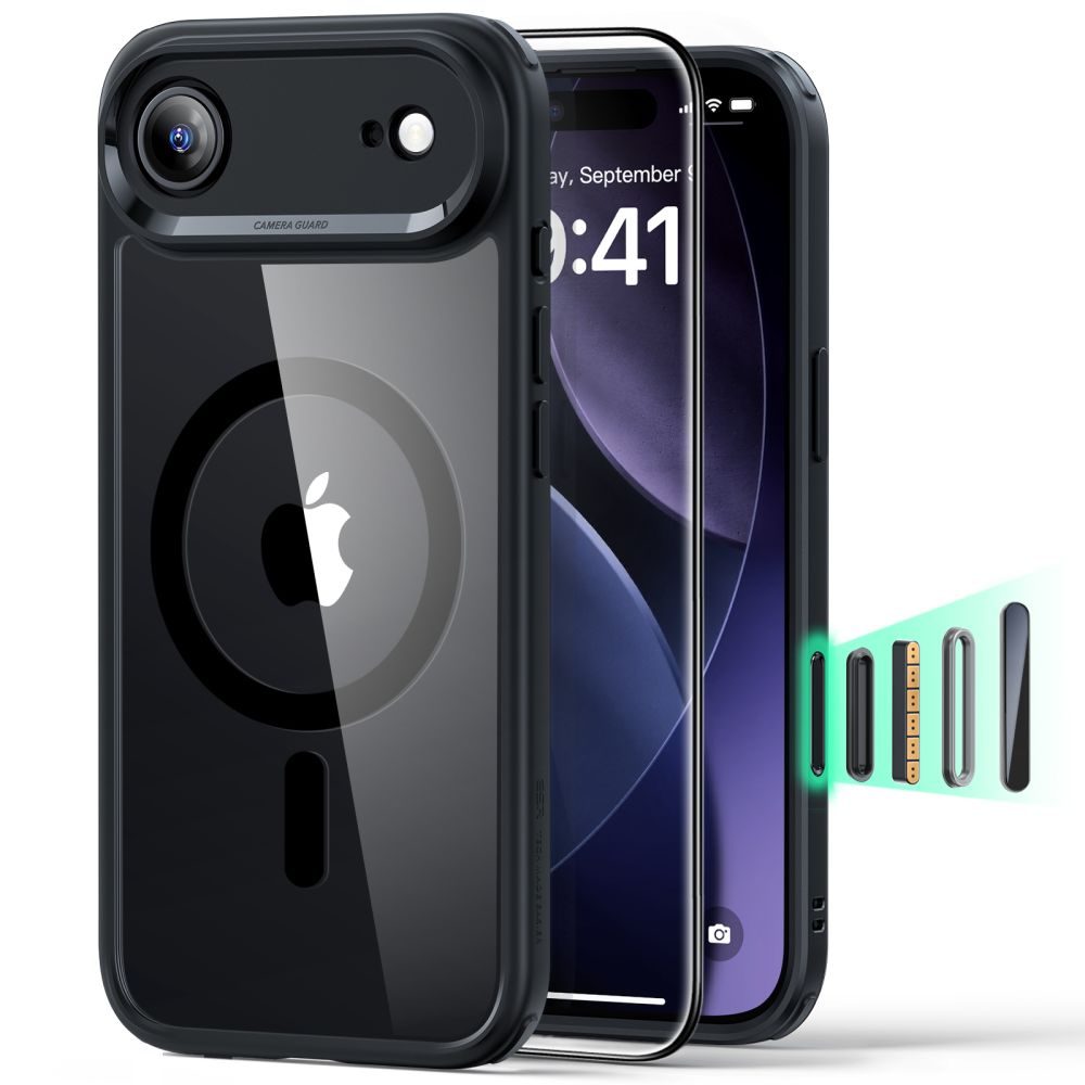 Levně ESR Classic Hybrid MagSafe + tvrzené sklo, iPhone Air, černé