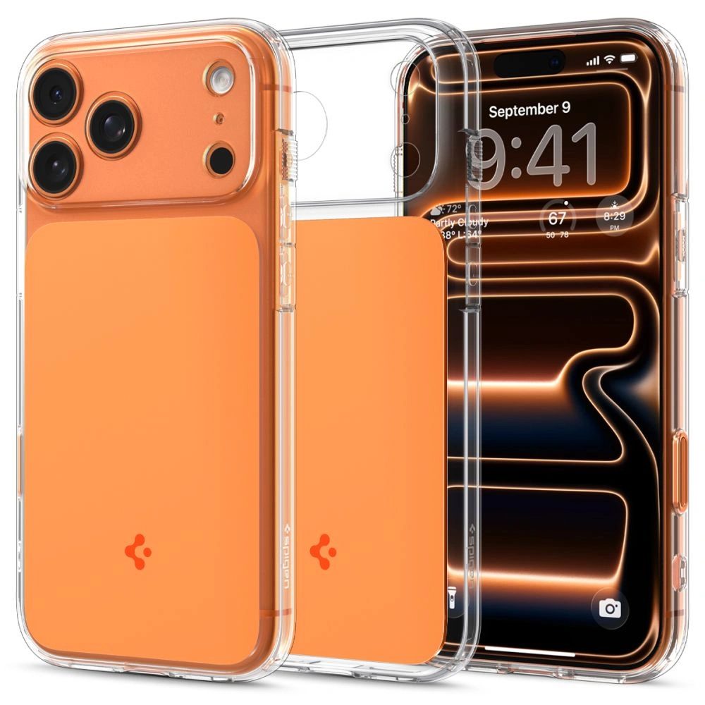 Levně Spigen Ultra Hybrid ”T” Mag s MagSafe, iPhone 17 Pro, oranžový
