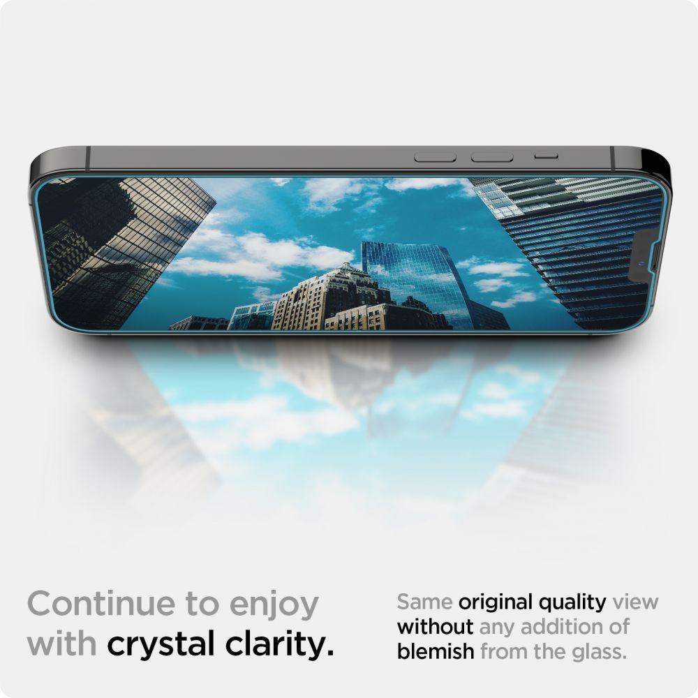 Spigen Glass.TR EZFit FC Cu Aplicator, 2 Bucăți, Folie De Sticlă Securizată, IPhone 15, Neagră
