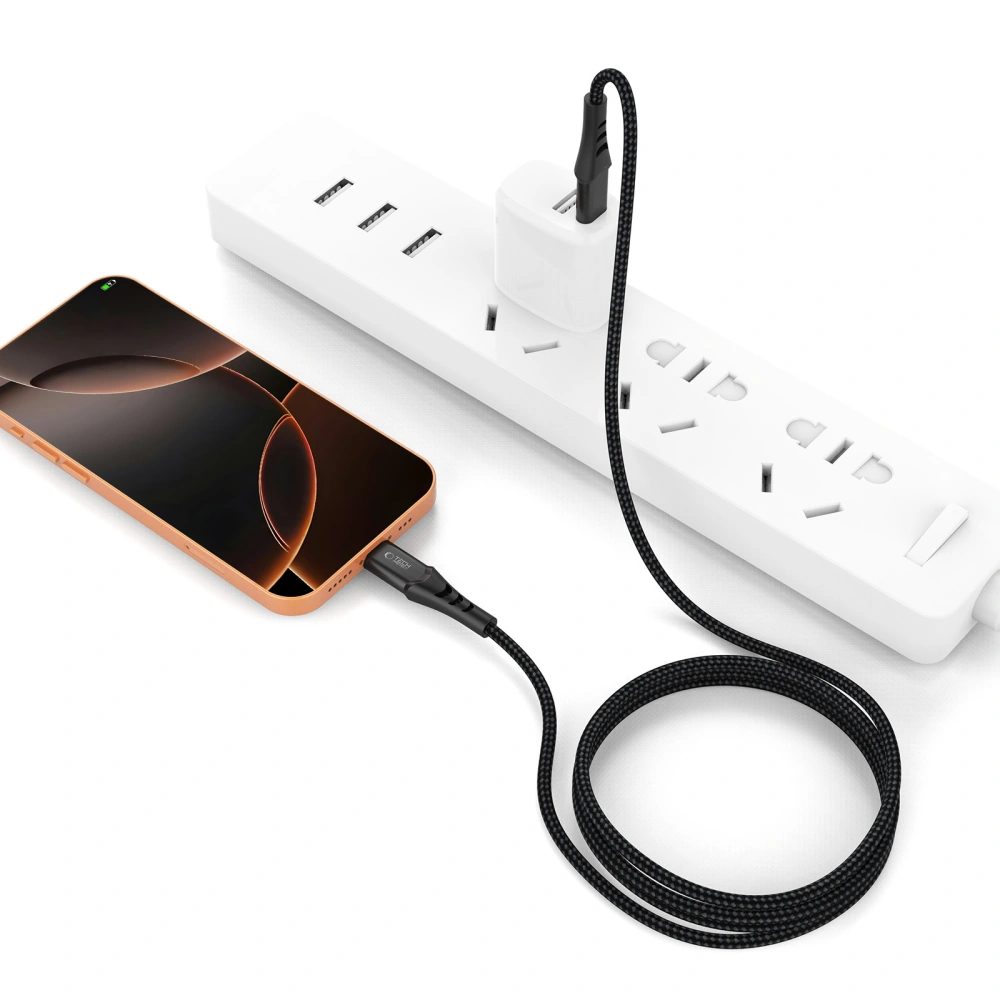 Tech-Protect UB11T UltraBoost kábel USB-C, PD240W/QC3.0, 1m, čierny