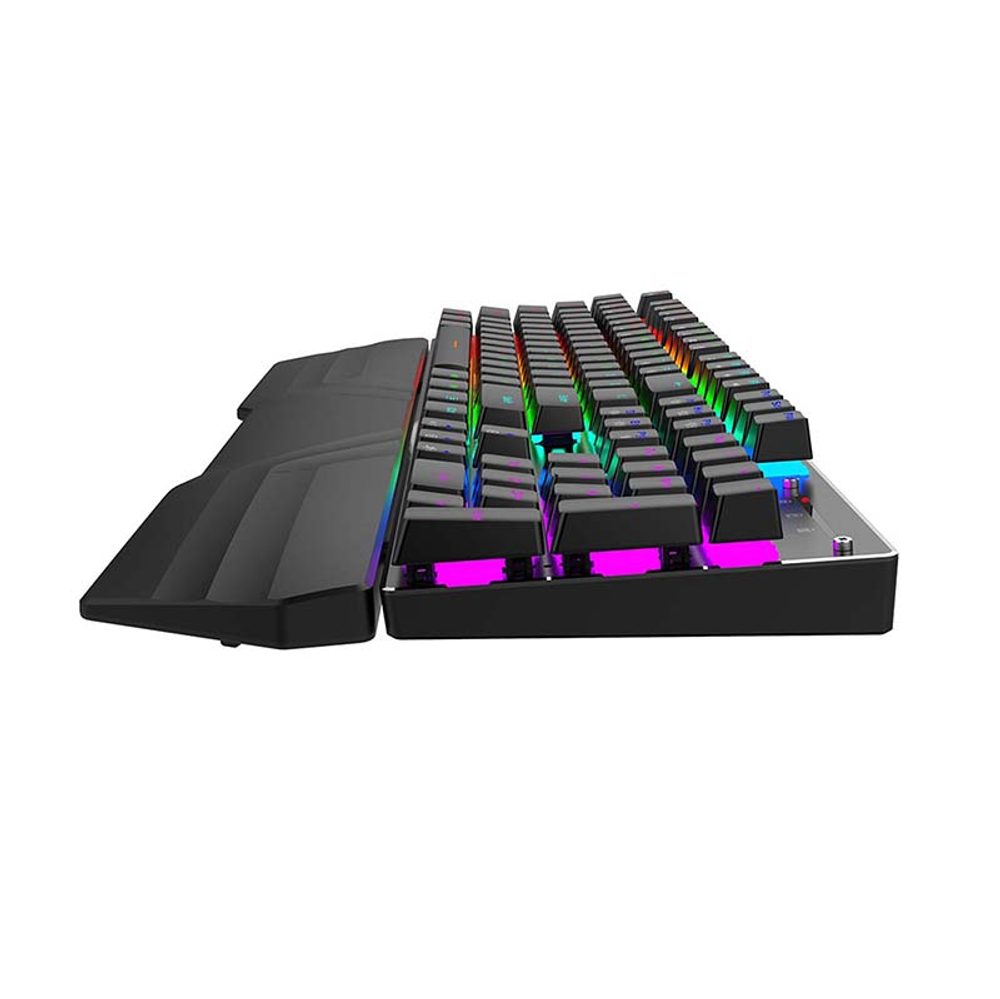 Havit KB856L Mechanikus Játékbillentyűzet, RGB, Csuklótámasszal