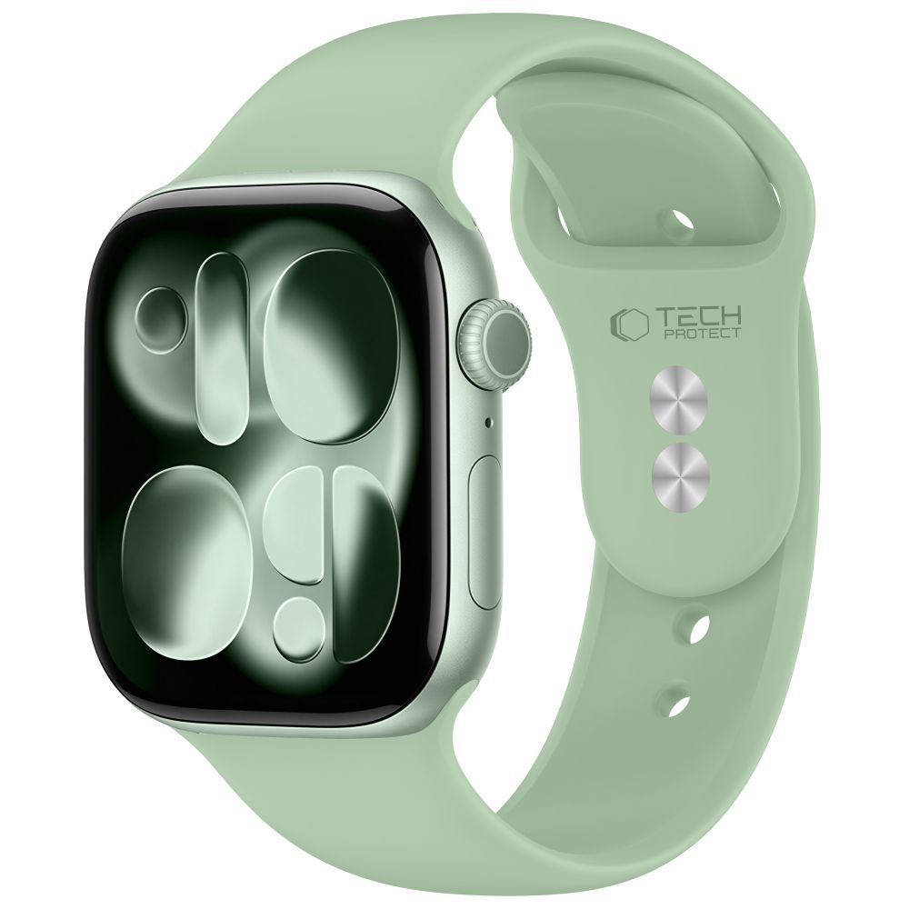 Tech-Protect Silicone narukvica, Apple Watch 8 / 9 / 10 / 11 / 12 / SE / Ultra (40 / 41 / 42 mm), svijetlo zelena