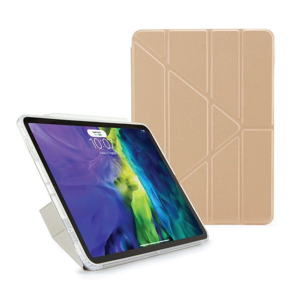 Levně Pipetto Origami průhledné pouzdro, Apple iPad Pro 11 2018 / 2020 / 2021 / 2022, zlaté