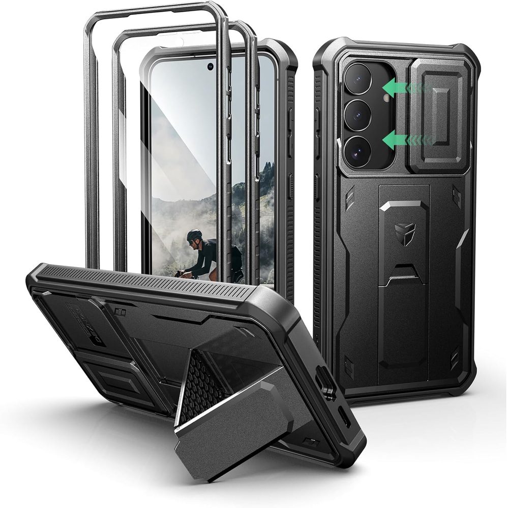 Levně Dexnor 360 Kickstand Camprotector obal Samsung Galaxy S25 FE, černý