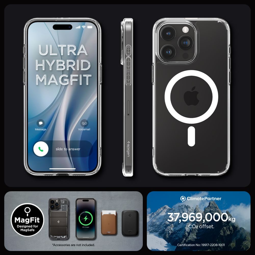 Spigen Ultra Hybrid Mag Z MagSafe, IPhone 15 Pro Max, Bel