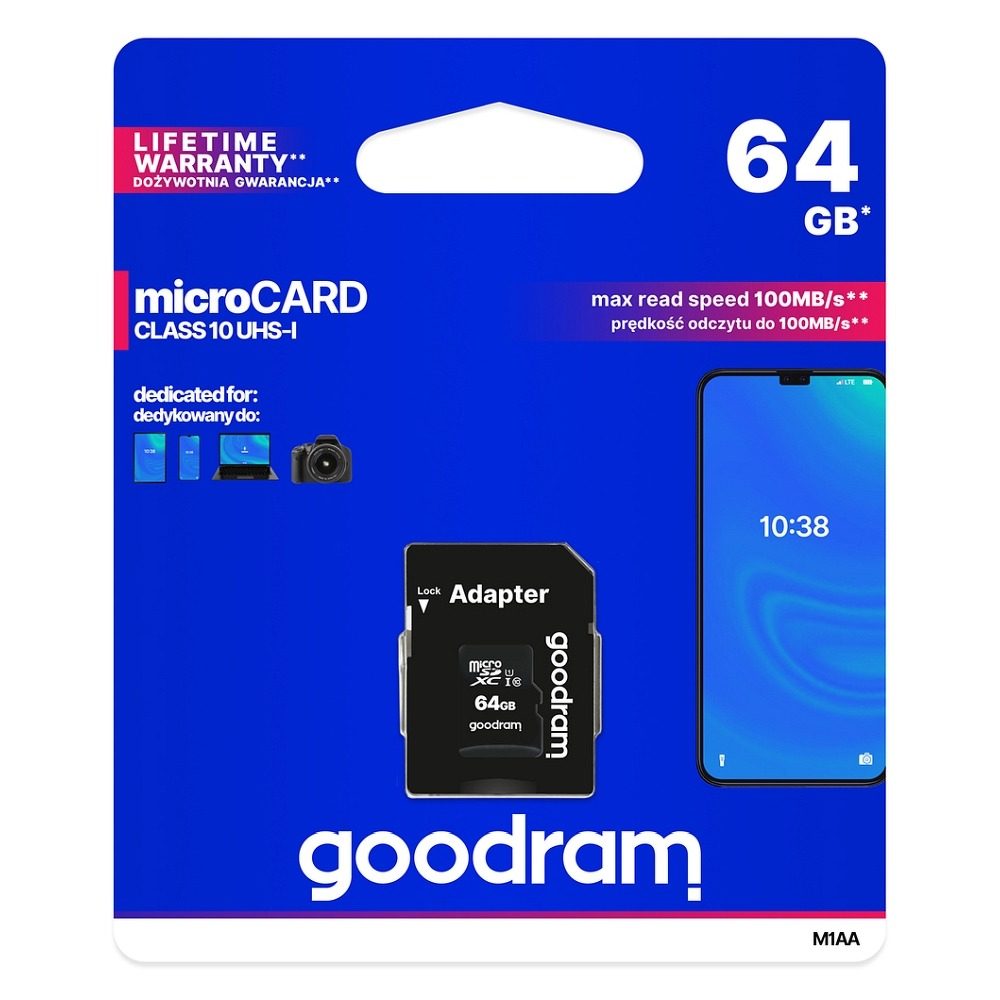 Micro SD karta s adaptérem 64 GB