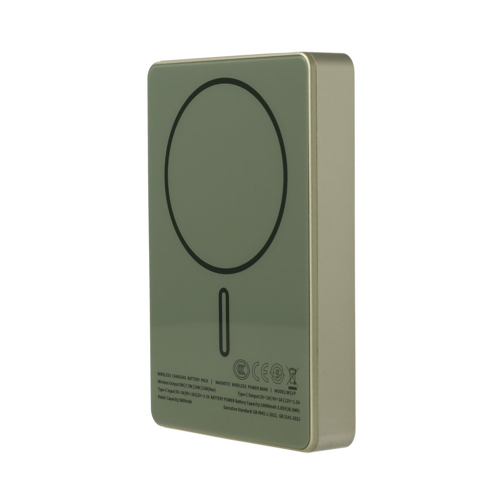 Metallic Ultraslim MagSafe bezdrátová Powerbanka, 10000mAh, PD20W, šedá