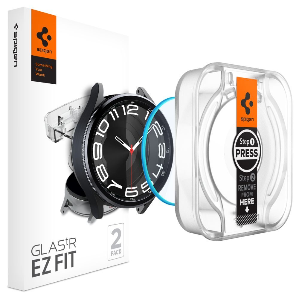 Spigen Glas.TR EZ Fit Sticla Securizata 2 Piese, Samsung Galaxy Watch 6 (43 Mm)