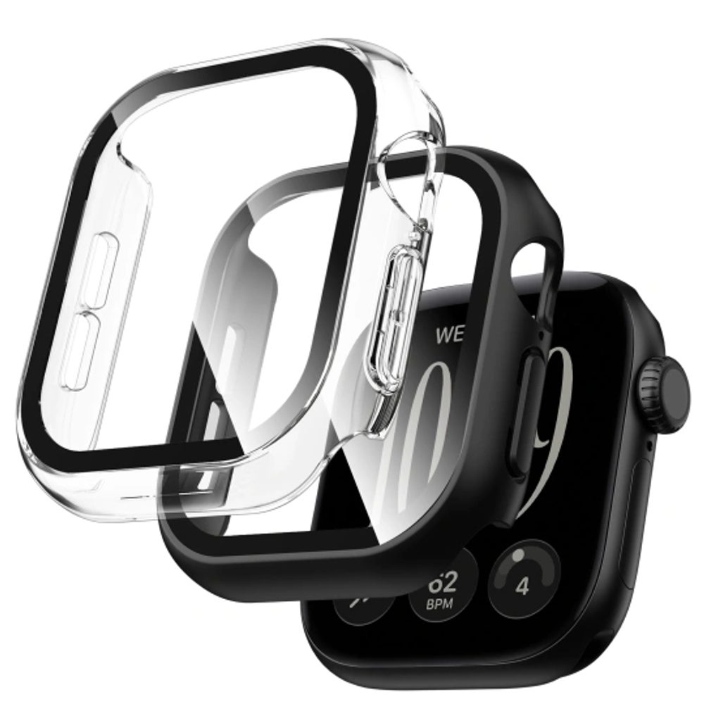 Tech-Protect Defense 2 komada, Apple Watch Ultra 1 / 2 / 3 / 4 (49mm), crna i prozirna