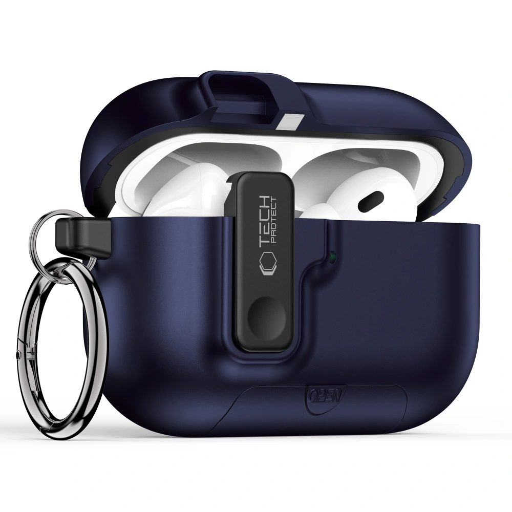 Tech-Protect Slim Hook puzdro, Apple AirPods Pro 3, modré