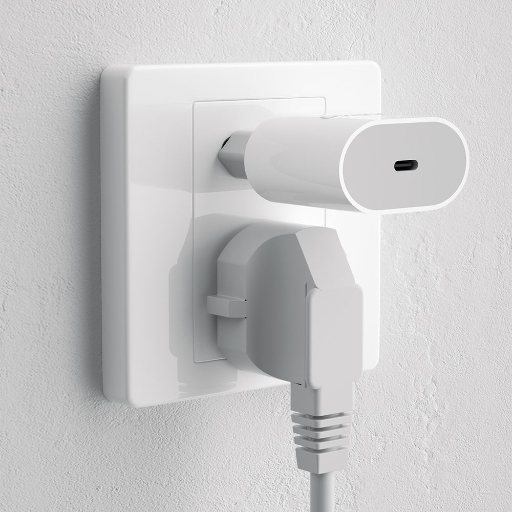 Dudao A8SEUL nabíjačka USB-C + kábel USB-C - Lightning, 20W, biela