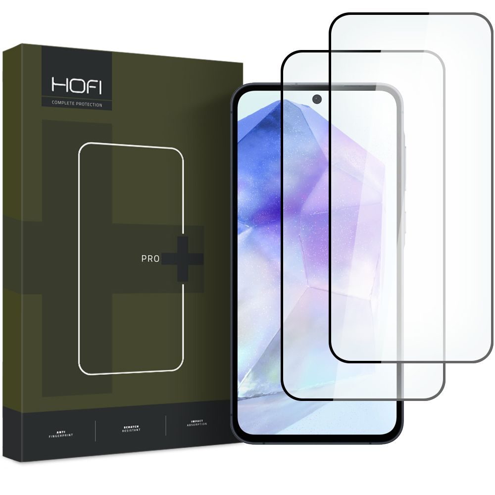 Hofi Pro+ Zaštitno Kaljeno Staklo, Samsung Galaxy A35 / A55 5G, 2 Komada, Crna