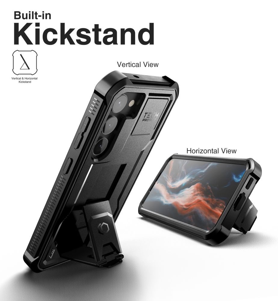 Tech-Protect Kevlar Pro Tok, Samsung Galaxy S23, Fekete