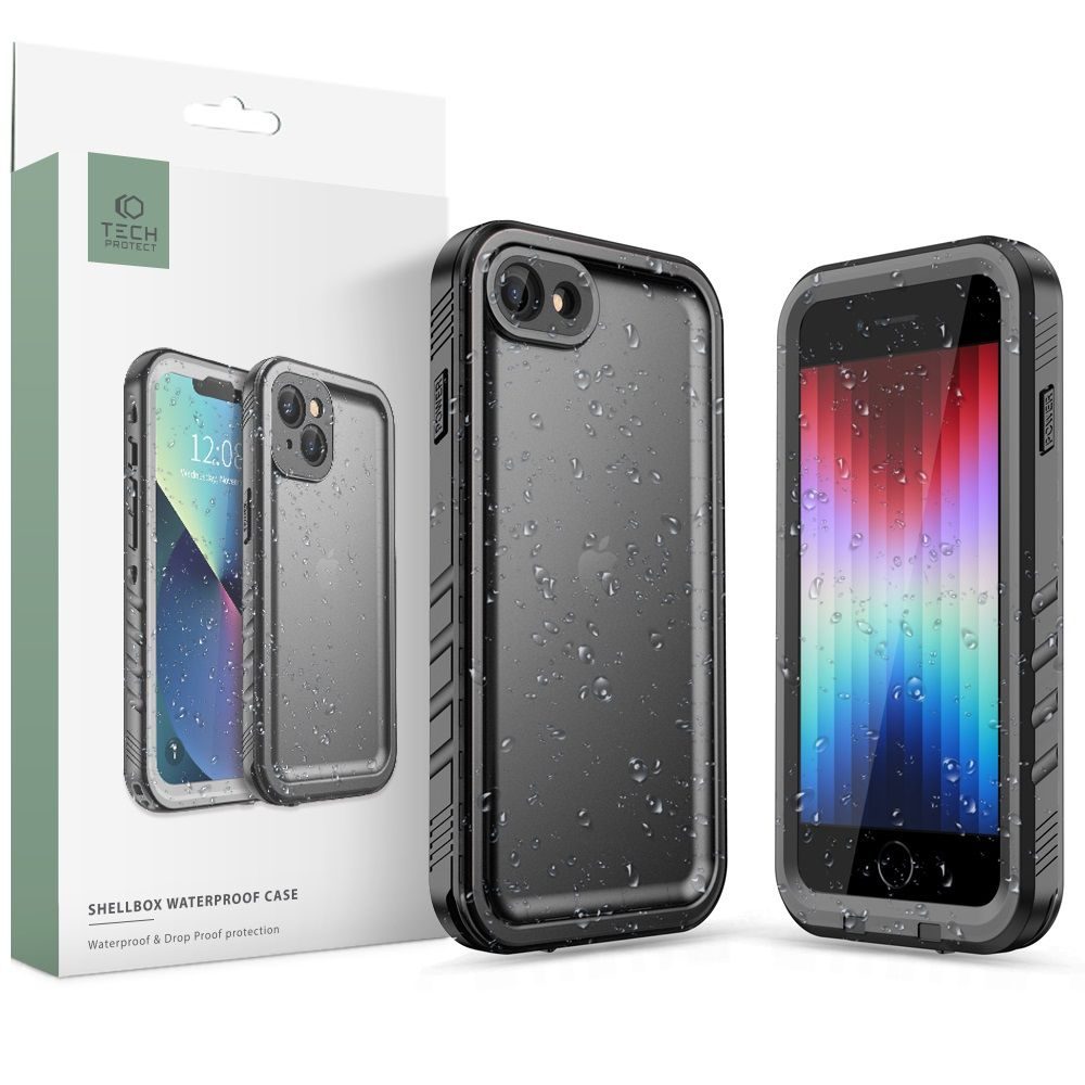 Tech-Protect ShellBox IP68 Obal, IPhone 7 / 8 / SE 2020 / 2022, černý