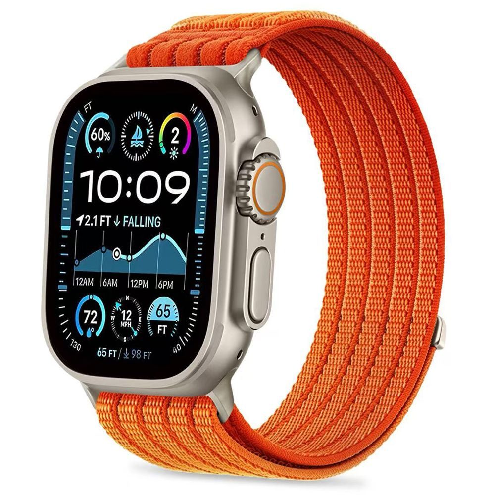 Tech-Protect Nylon Sport remienok, Apple Watch 8 / 9 / 10 / 11 / 12 / SE / Ultra (44 / 45 / 46 / 49 mm), narančasti