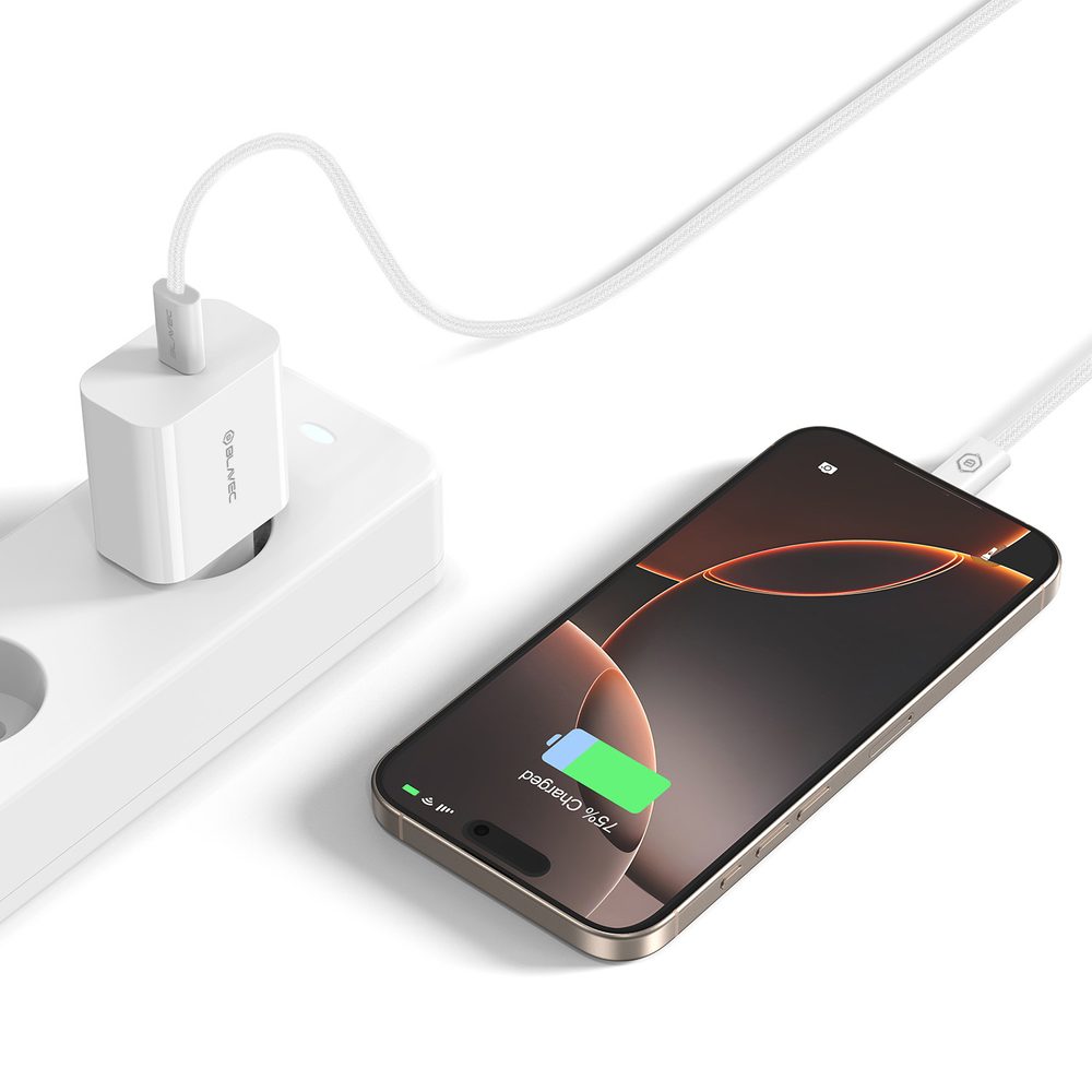 Blavec nabíjačka BC-9, PD 20W 3A, USB-C, biela