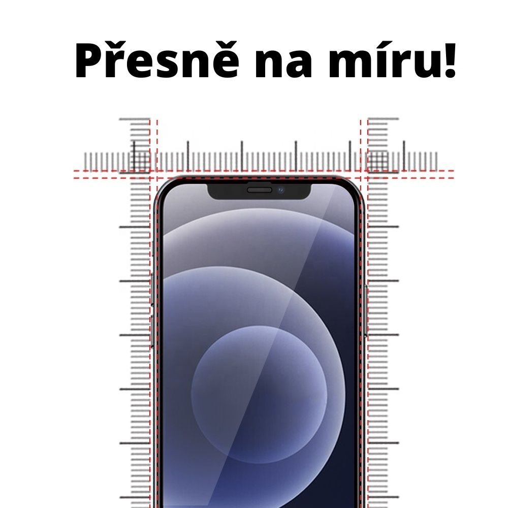 JP 3D Steklo Z Okvirjem Za Namestitev, IPhone 12 Pro MAX, črno