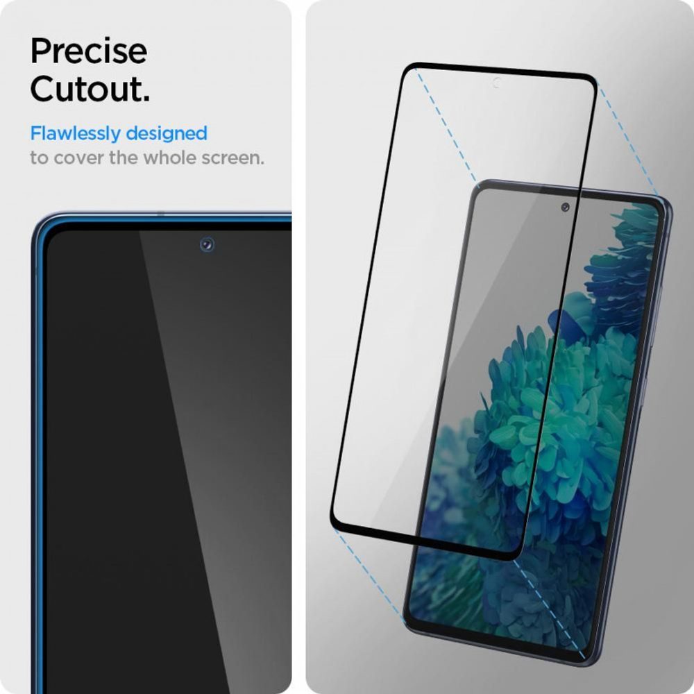 Spigen Full Cover Glass FC Zaščitno Kaljeno Steklo, Samsung Galaxy S20 FE, črn