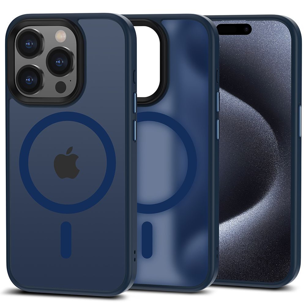 Tech-Protect MagMat MagSafe, iPhone 15 Pro, modrý matný