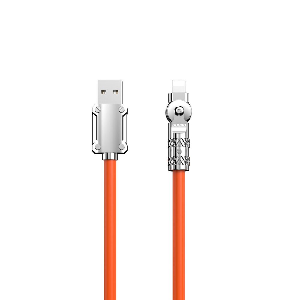 Dudao Kotni Kabel, Vrtljiv Za 180°, USB-A - Lightning, 30 W, 1 M, Oranžen
