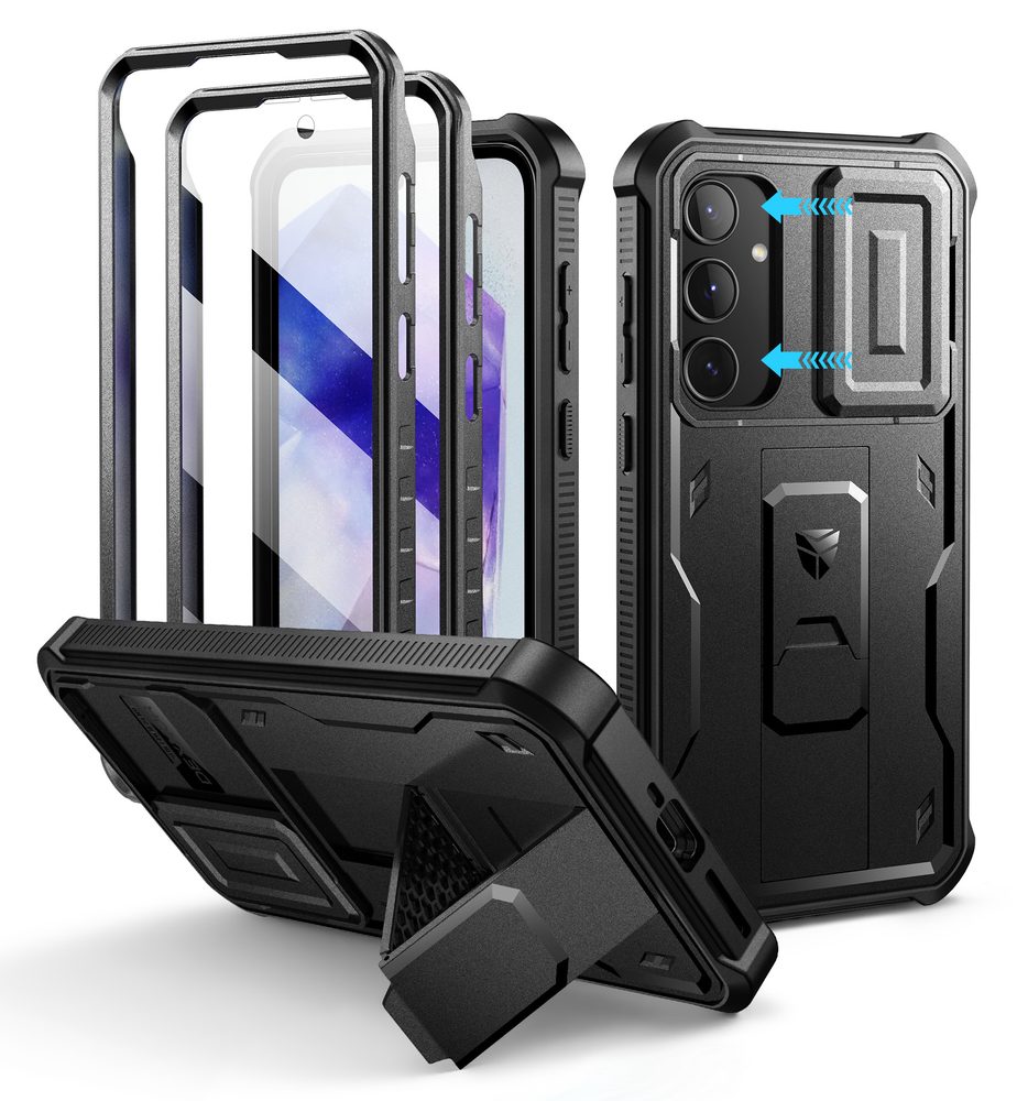 Levně Dexnor 360 Kickstand Camprotector obal Samsung Galaxy A17, černý