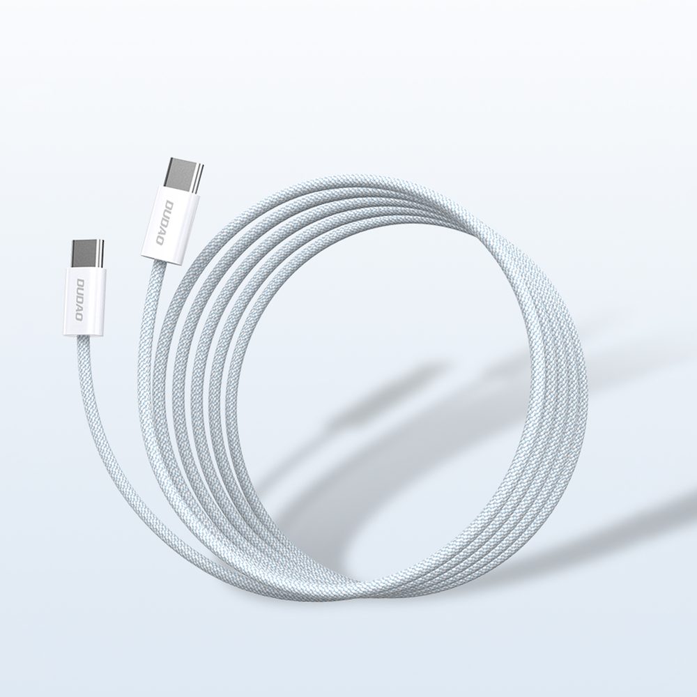 Dudao L6C kábel USB-C - USB-C, PD 30 W, 2 m, svetlo modrý