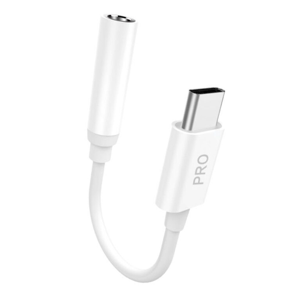 Dudao Adapter USB-C - 3,5 Mm-es Jack Csatlakozó. Fehér (L16CPro Fehér)