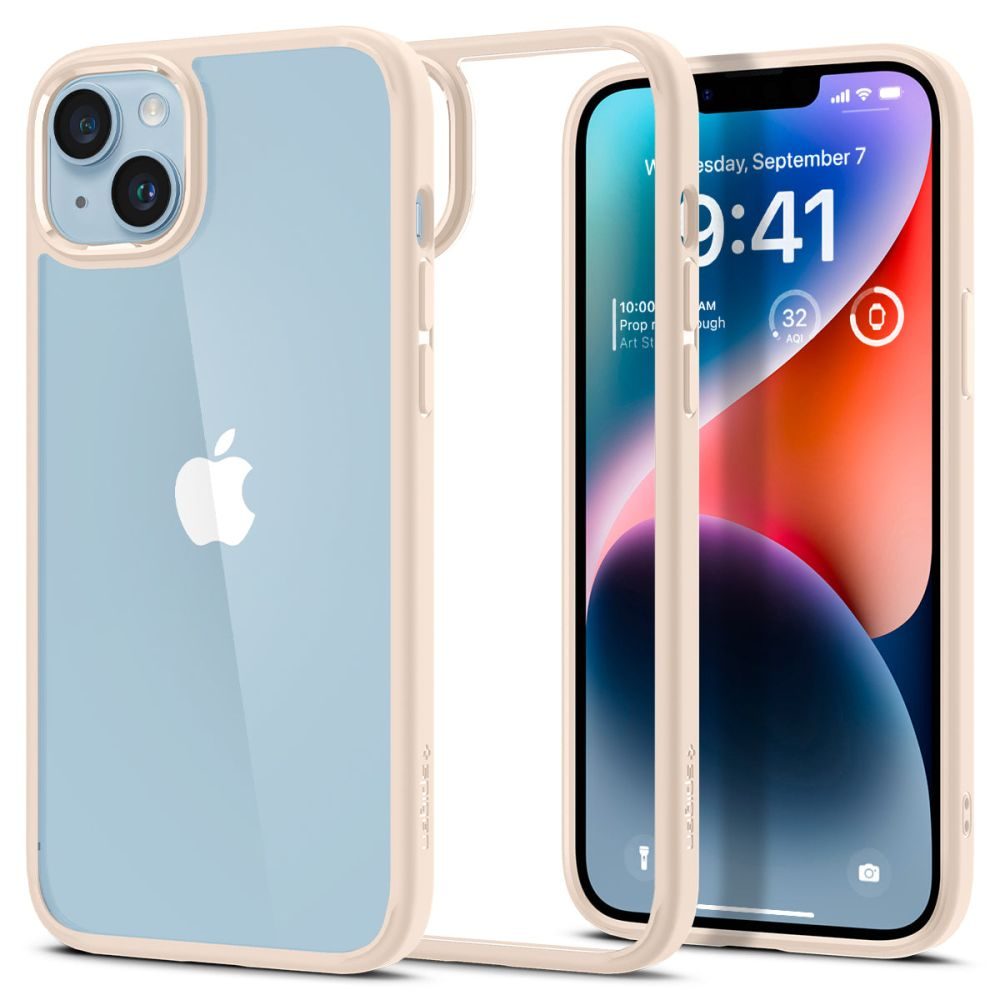 Spigen Ultra hibrid mobil tok, iPhone 14 Plus, bézs