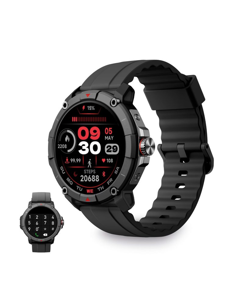 Ksix Compass Smartwatch GPS, Fekete