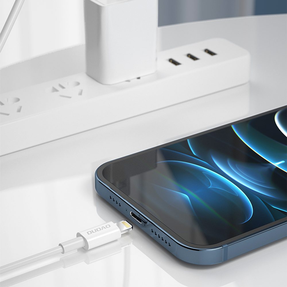 Dudao L6X kábel USB-C - Lightning, PD 20W, 1m, biely