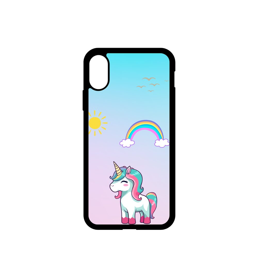 Momanio obal, iPhone X / XS, Unicorn and Rainbow
