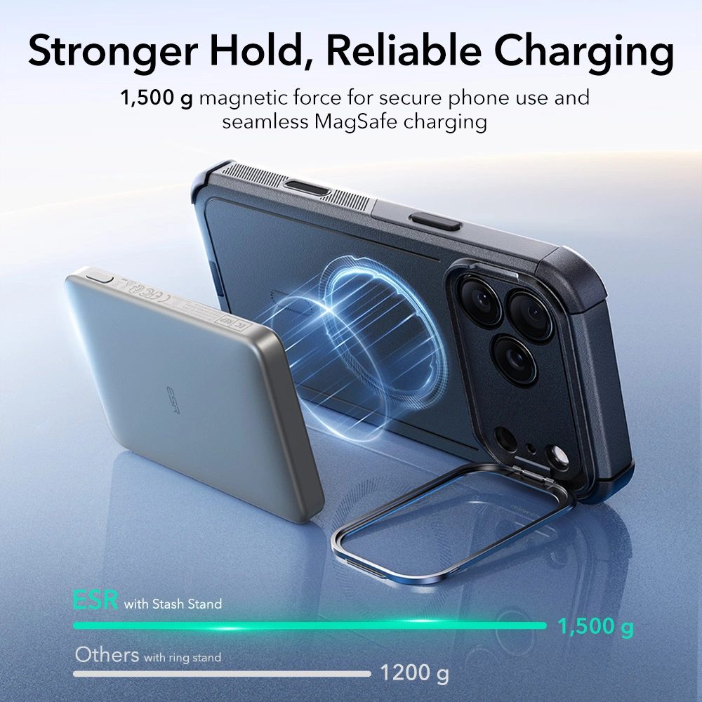 ESR Cyber Kickstand MagSafe, iPhone 17 Pro, čierny