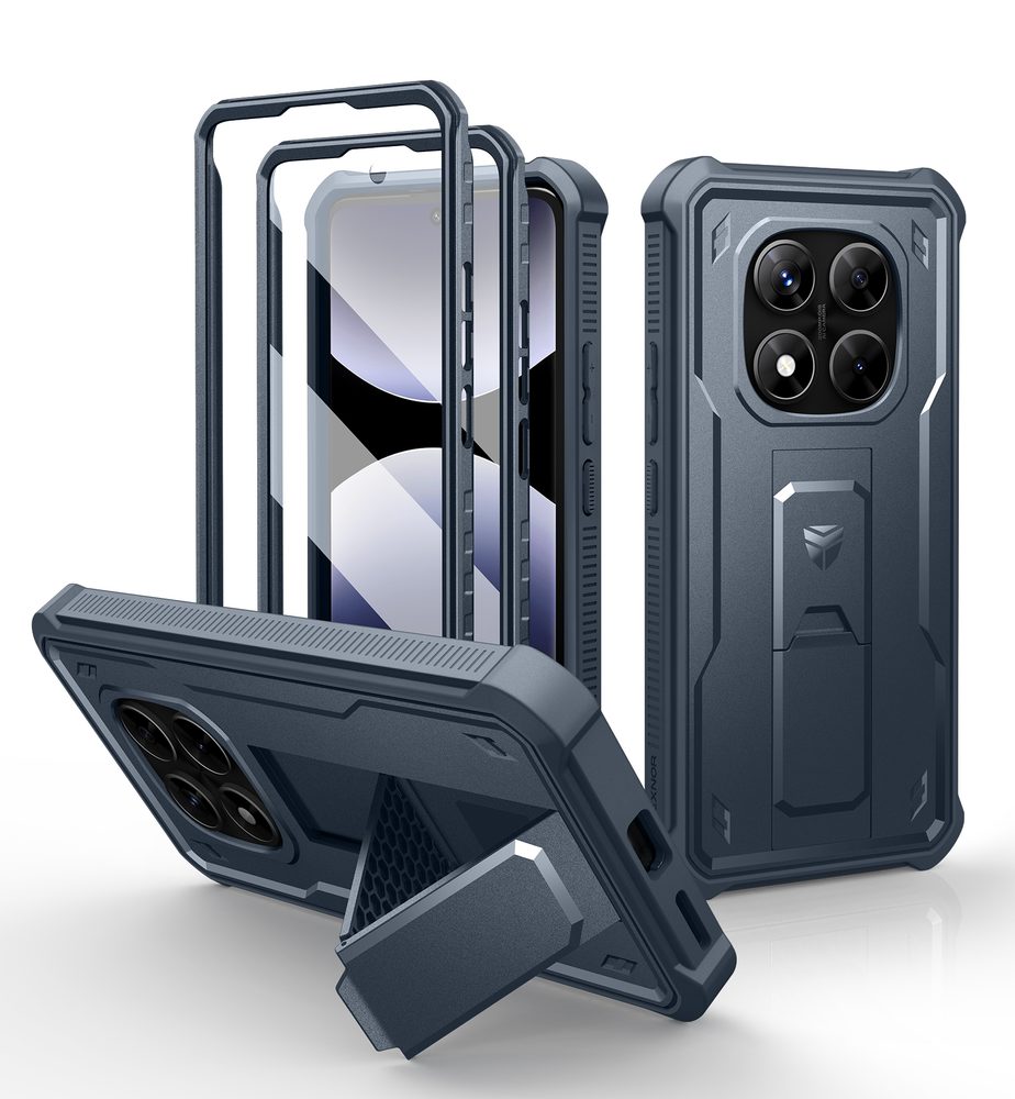 Levně Dexnor 360 Kickstand obal Xiaomi Redmi Note 14 Pro 5G / Poco X7, modrý