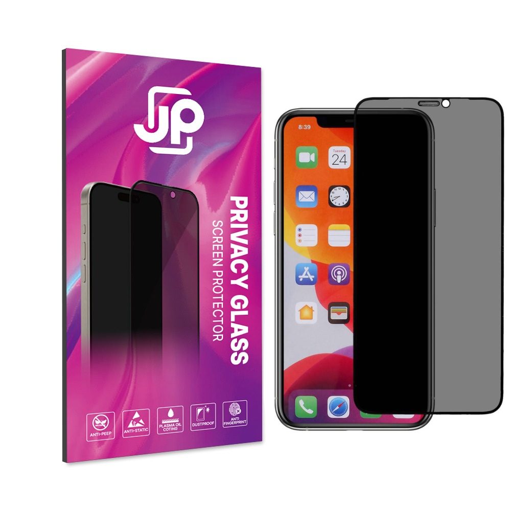 Levně JP Privacy Tvrzené sklo, iPhone X / XS / 11 Pro, černé