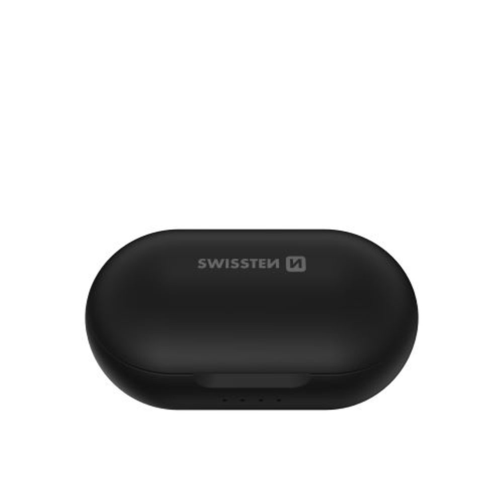 Swissten Bluetooth TWS Fülhallgató Stonebuds, Fekete