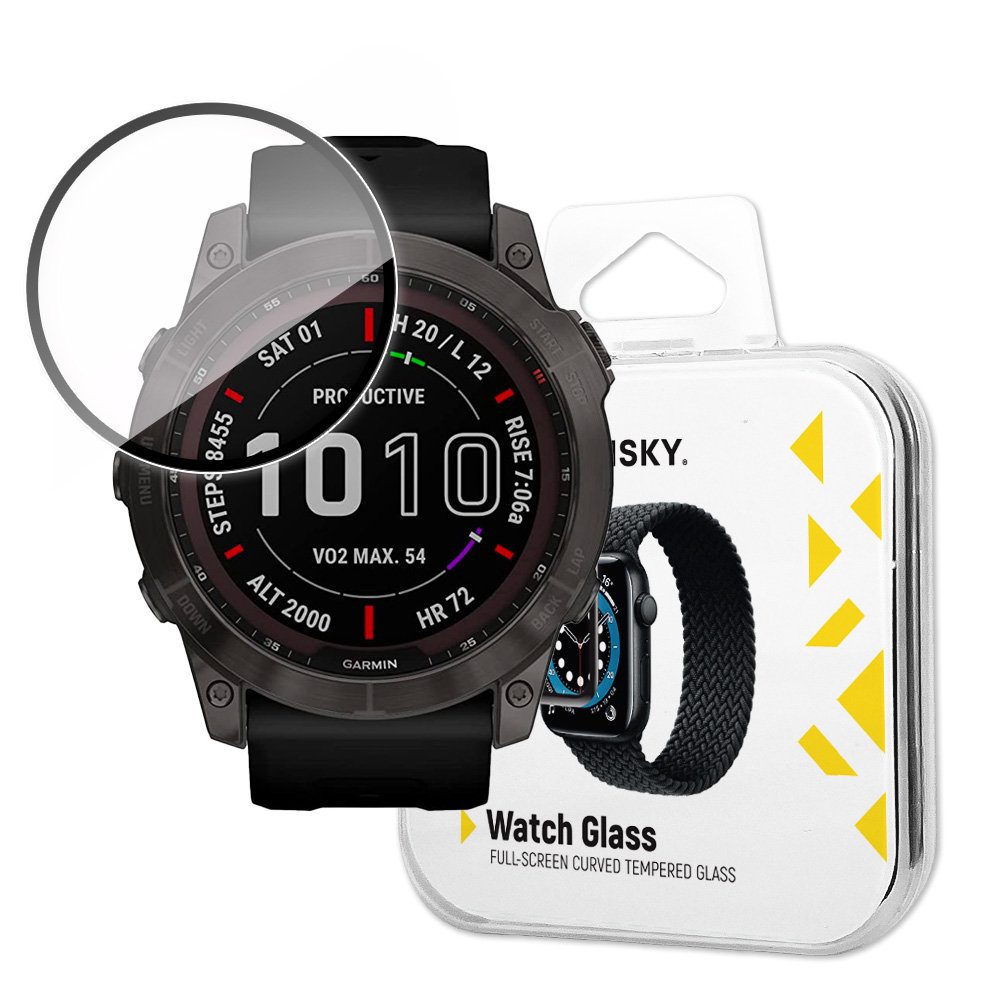 Wozinsky Watch Glass Hibridno Steklo, Garmin Fenix 7X, črna