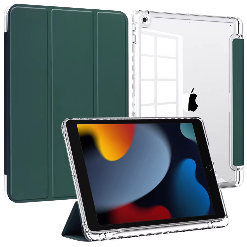 JP Tab case transparent pouzdro na tablet, iPad 10.2, 2019 / 2020 / 2021 (iPad 7 / 8 / 9), zelené